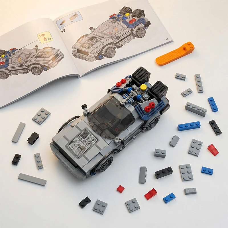 Time Machine Car MOC Building Blocks Set – 405 Pieces — 4