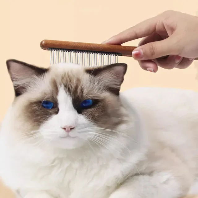 Cat Comb Cat Comb Brush Long Hair Cat Needle Comb Open Knots To Remove Floating Hair Accessories Pet Clraning Supplies 2