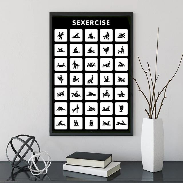 Sex Posities College Poster Grappige Canvas Schilderij Moderne  