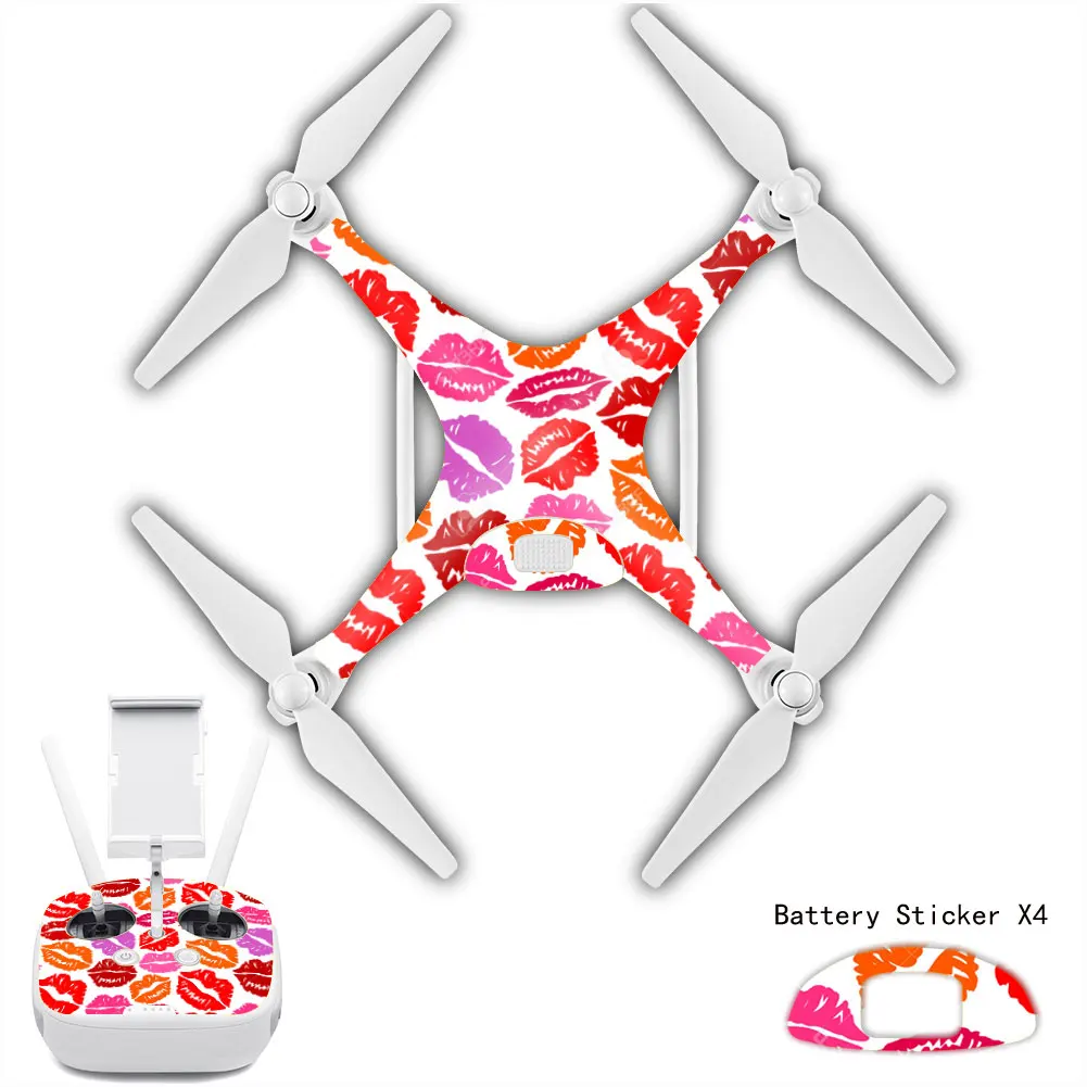 Drone Decals Waterproof Skin Protective PVC Stickers Drone Body Arm Remote Control Protector for DJI Phantom 4 Accessories 