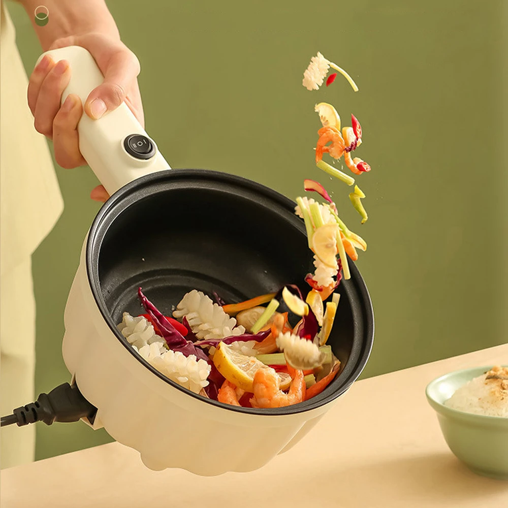 DMWD Electric Rice Cooker 2L Porridge Noodles Soup Cooking Machine Breakfast Maker Mini Skillet Multicooker Hotpot Frying Pan 5