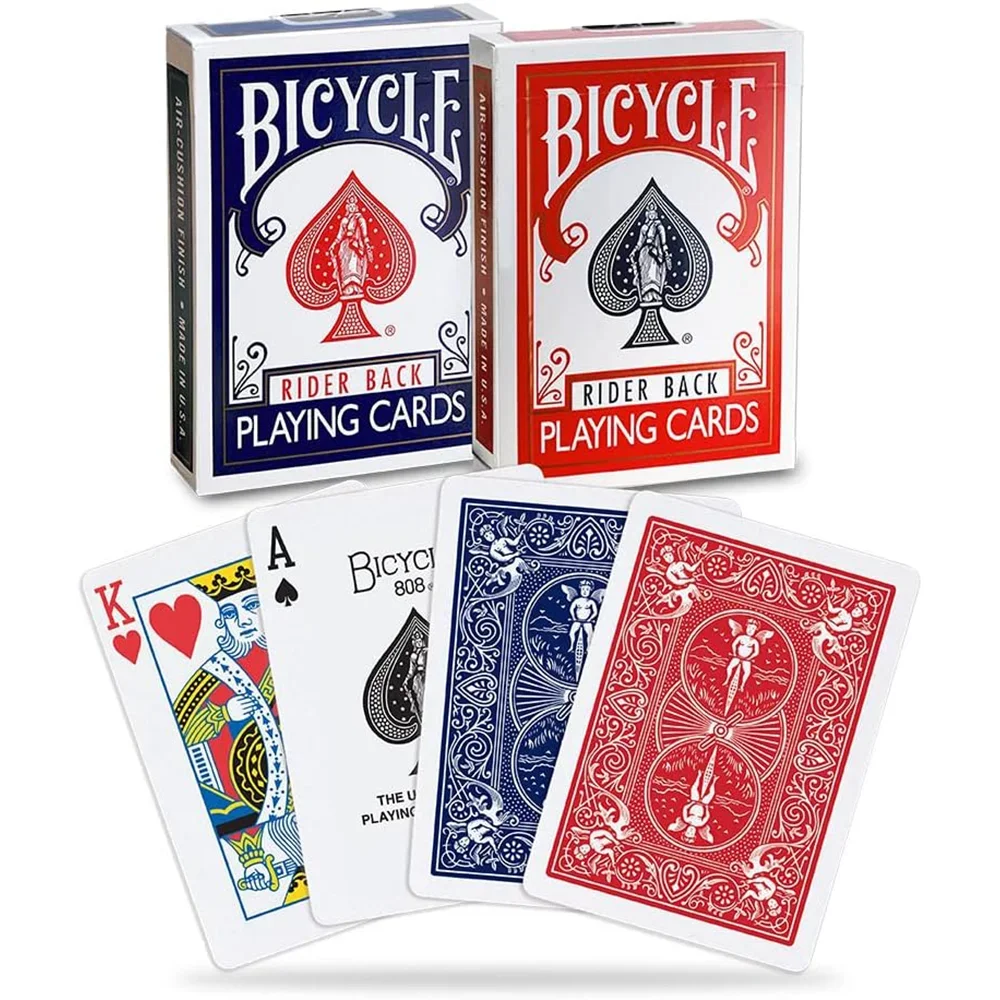 Description Picture 2 of itemBicycle Rider Back Playing Cards Blue Red Regular Deck Card Games Card Magic Trick Magicians Prop