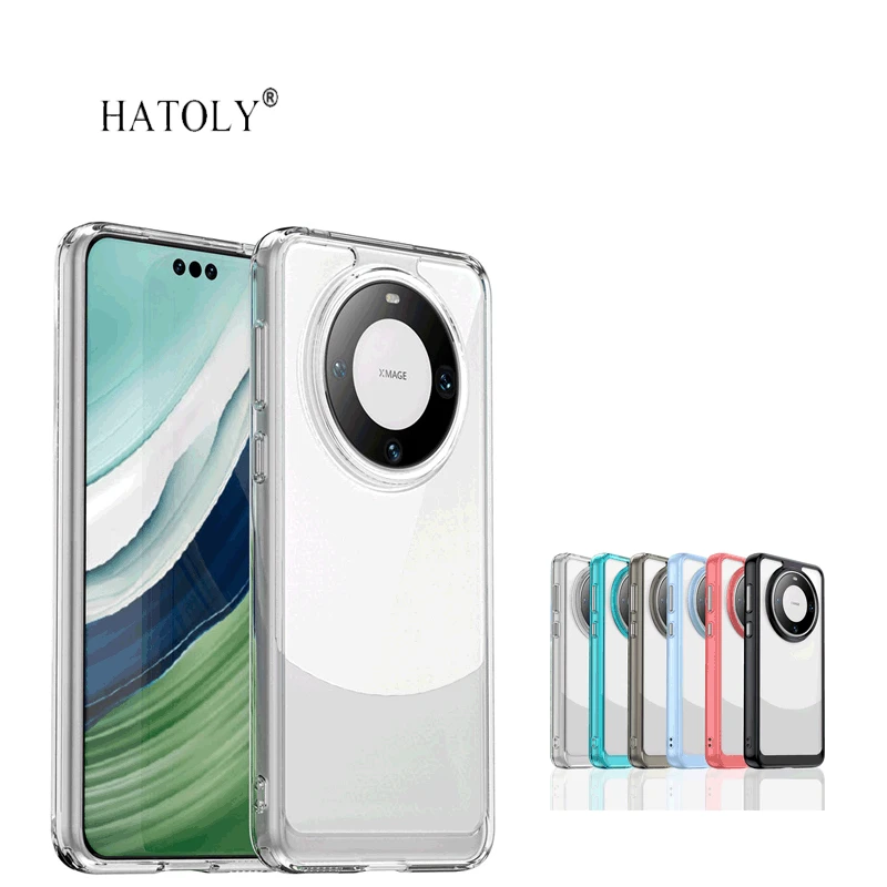 Per Huawei Mate 60 Pro Custodia Per Huawei Mate 60 Pro Custodie Skin-Feel Glassato Trasparente Soft Shell Funda Cover Per Mate 60 Pro 5G