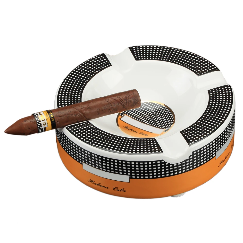 Portable Cigar Ashtray Home Ceramic Ashtray Luxury Tobacco 4 Rest Holder Cigar Ash Tray
