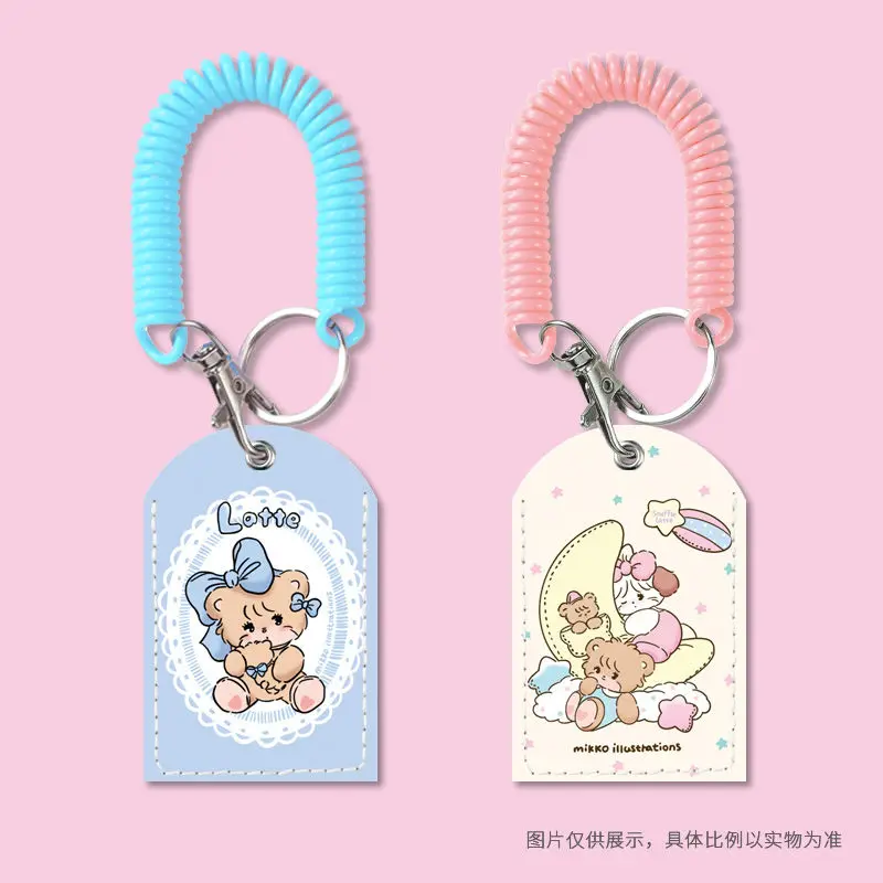 

Sanrio Kawaii Mikko Cutting Sleeve Anime Cute Cartoon Keychain Protective Cover Bus Access Card Portable Loss Proof Girl Toys