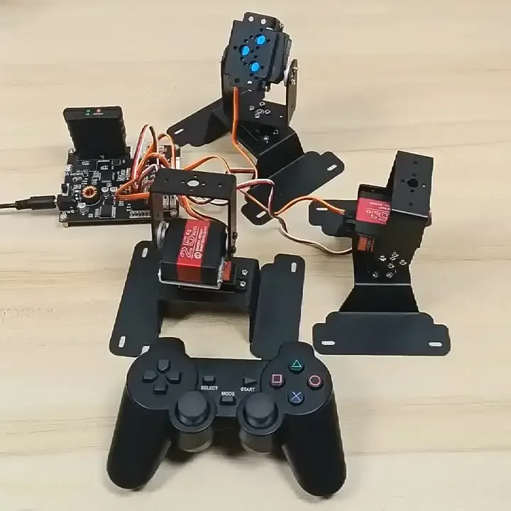 MG996 서보 브래킷이 없는 2 Dof 회전 로봇 플랫폼 로봇 팔 카메라용 금속 구조 프로그래밍 가능한 로봇 DIY 키트