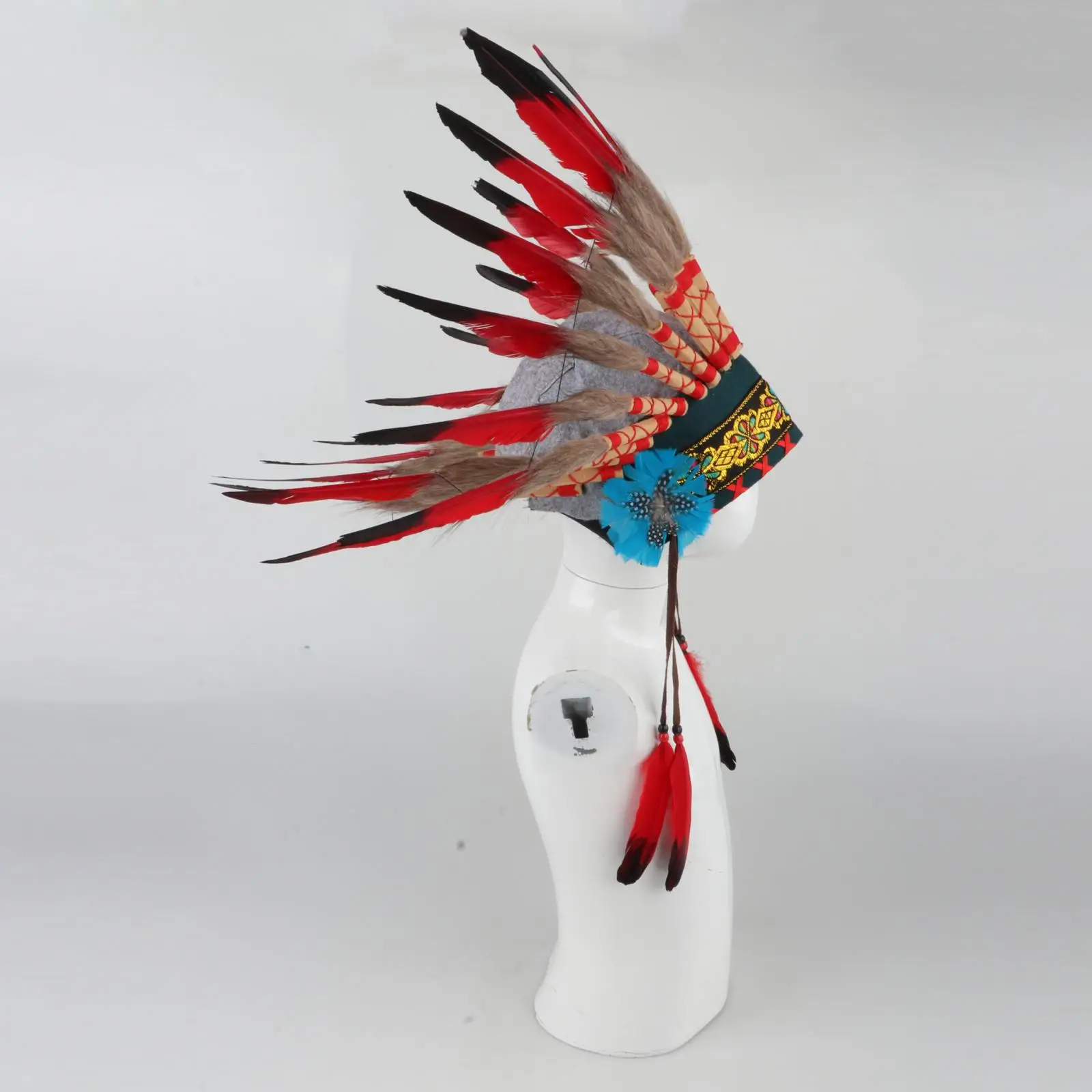 Native American Chief Headdress Headpiece Cosplay Hat For Halloween Party