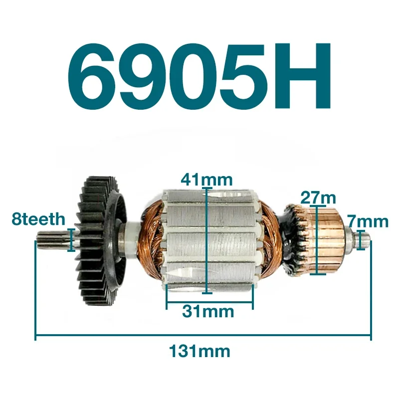 AC220-240V якорь ротора для Makita 6905H