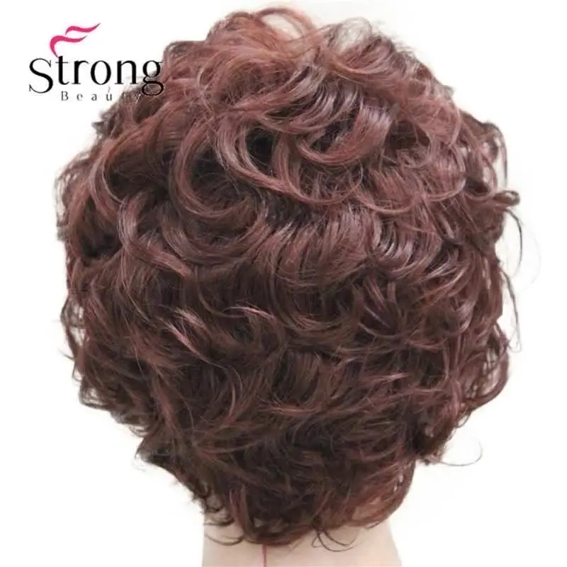 Женский парик Short Soft Tousled Curls Dark Auburn StrongBeauty