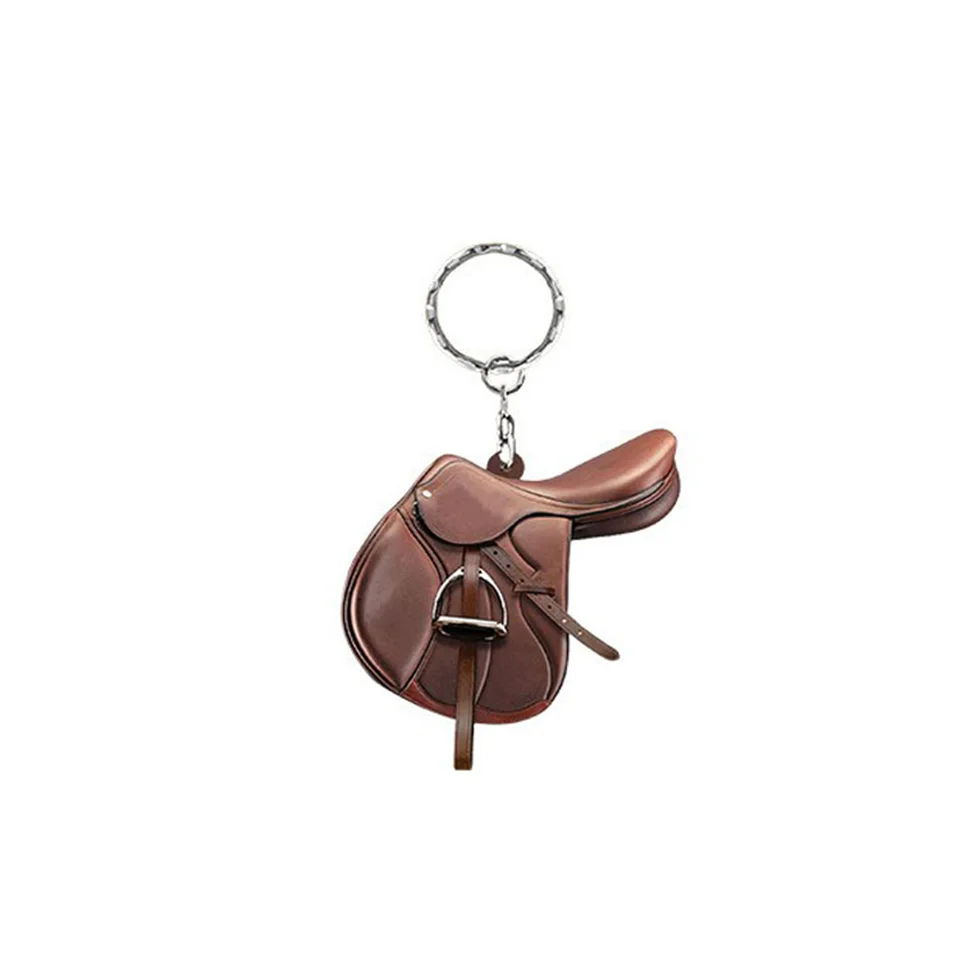 Personalized Western Cowboy Saddle Acrylic Keychain