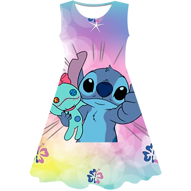 Disney Stitch Dress Fancy Kids Stitch vestidos niñas cumpleaños