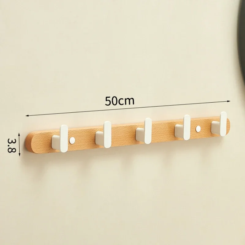 Light Luxury Solid Wood Wall Hanging, Living Room, Bedroom, Bag, Coat, Towel Hooks, No Punch 5