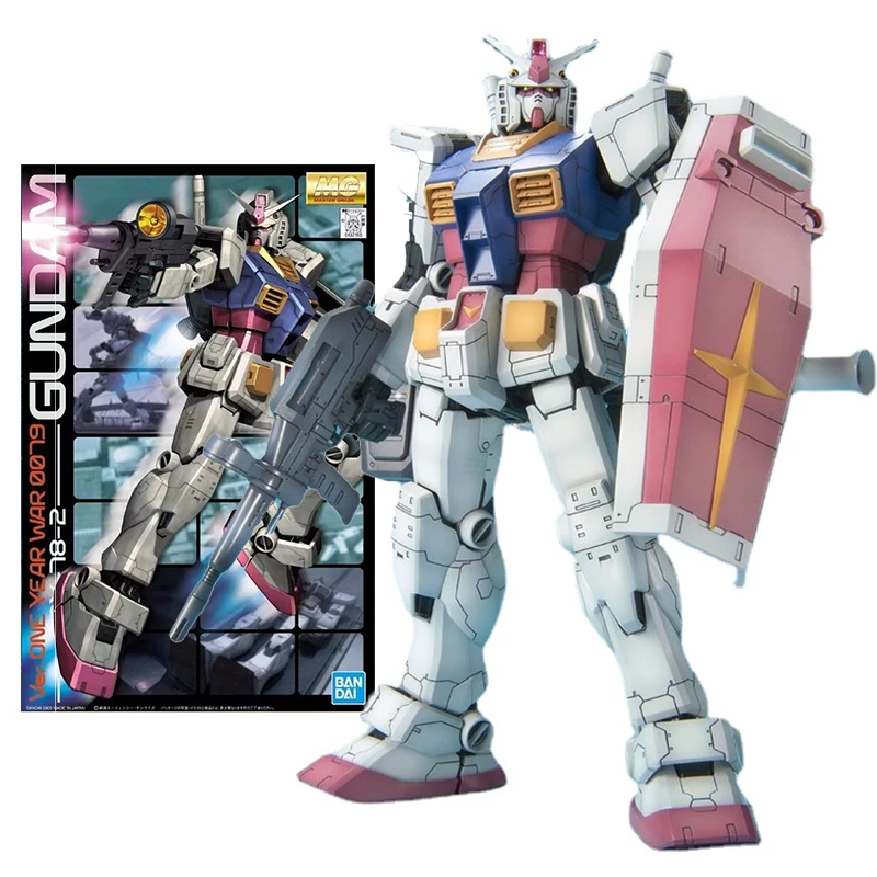 Оригинальная модель Bandai Gundam Комплект аниме-фигурок MG 1/100 OYW RX-78-2 один год войны