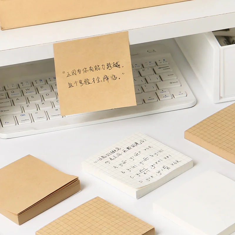 Note adesive di base Blocco note di cancelleria Segnalibro postale Note adesive It Adesivi kawaii nel taccuino Blocco note Cancelleria coreana carina - immagine 5