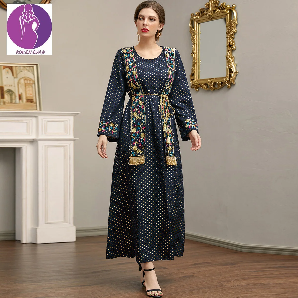 

2022 Abayas For Women Dubai Indian Dress Fashion Chiffon Black Long Light Luxury Muslim Moroccan Kaftan Dress