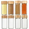 6Pcs Square/Round Seasoning Jar Sealed Glass Jars Outdoor Camping Barbecue Seasoning Bottles Pepper Bottle Kithchen Accessories 1