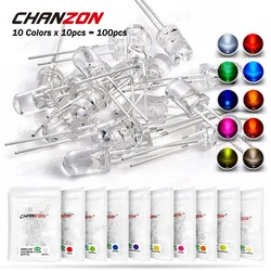 Enhanced LED Diode Kit - Ultra Bright Multicolor Set (10colors x 10pcs Mix)