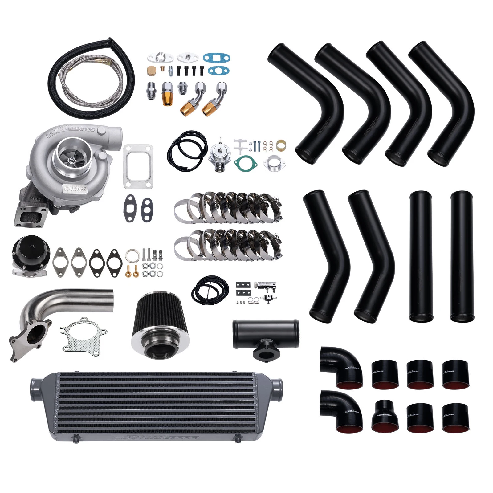 Maxpeedingrods T3/T4 T04E Turbocompressore Refrigeratore Intermedio Di 11 Pcs Kit Per Bmw E36 325I/325Is I6 91-95