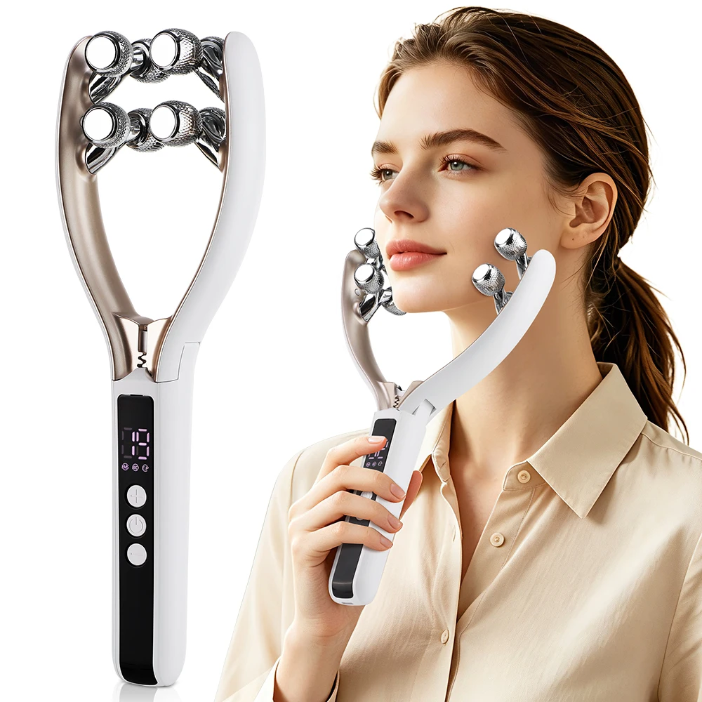 Revitalizing Electric Face & Neck Massager with Adjustable Intensity Levels - Skin Care Beauty Tool