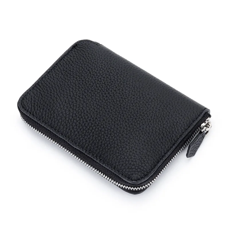 Brand Design Genuine Leather Wallet Women's Top Layer Cowhide Leather Zipper Coin Wallet Multi Card Slots Fashion Short Purse