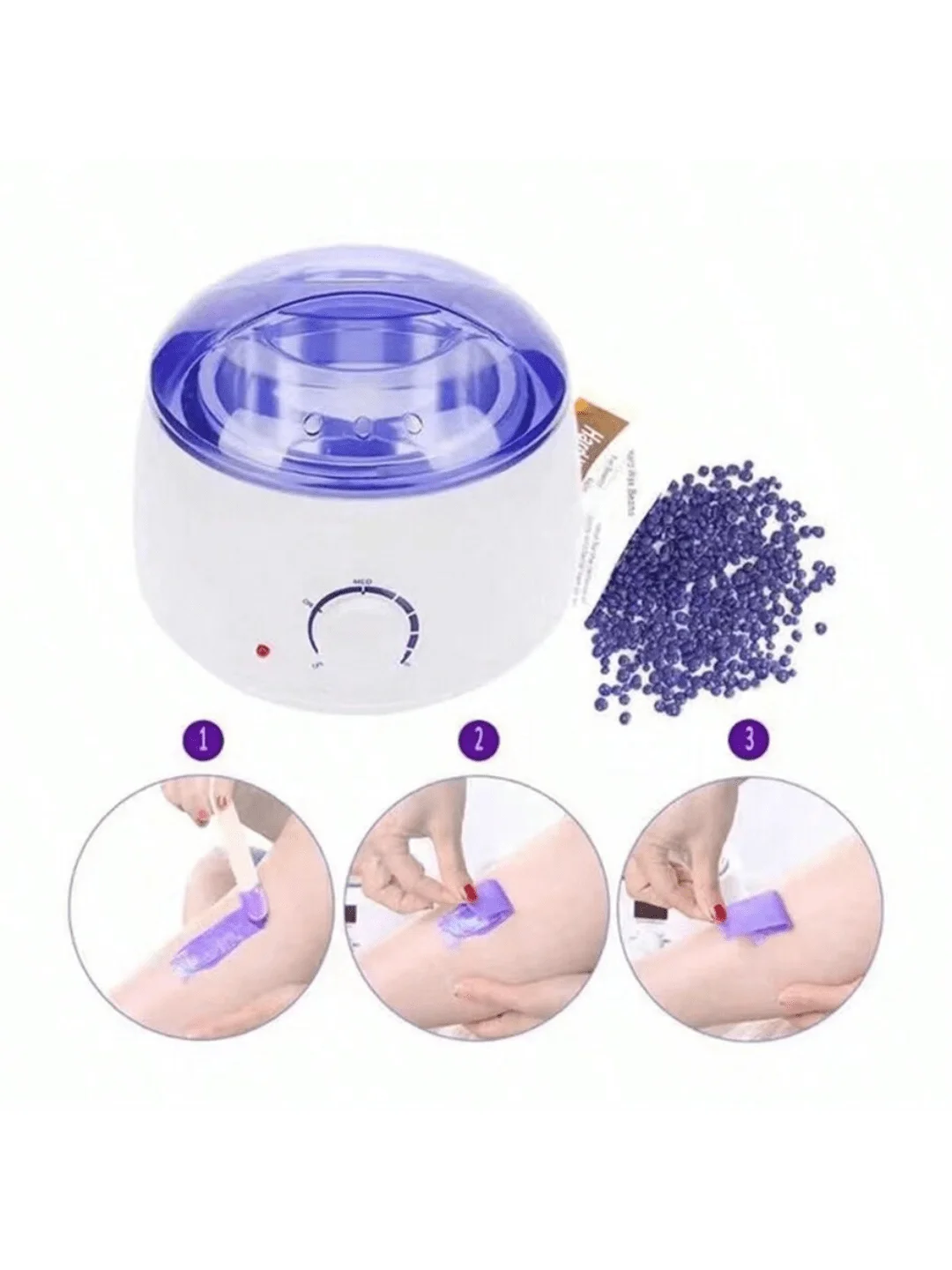 Waxing Kit,Wax Warmer For Painless Wax Heater Hair Removal Hard Wax Beans For Full Body, Legs, Face, Eyebrows, Bikini Wax For Wo 3