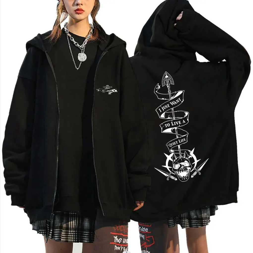 Anime JoJo's Bizarre Adventure Killer Queen Grafik-Reißverschluss-Hoodie für Herren und Damen, lässige Vintage-Reißverschlussjacke, Herren-Sweatshirt mit Reißverschluss