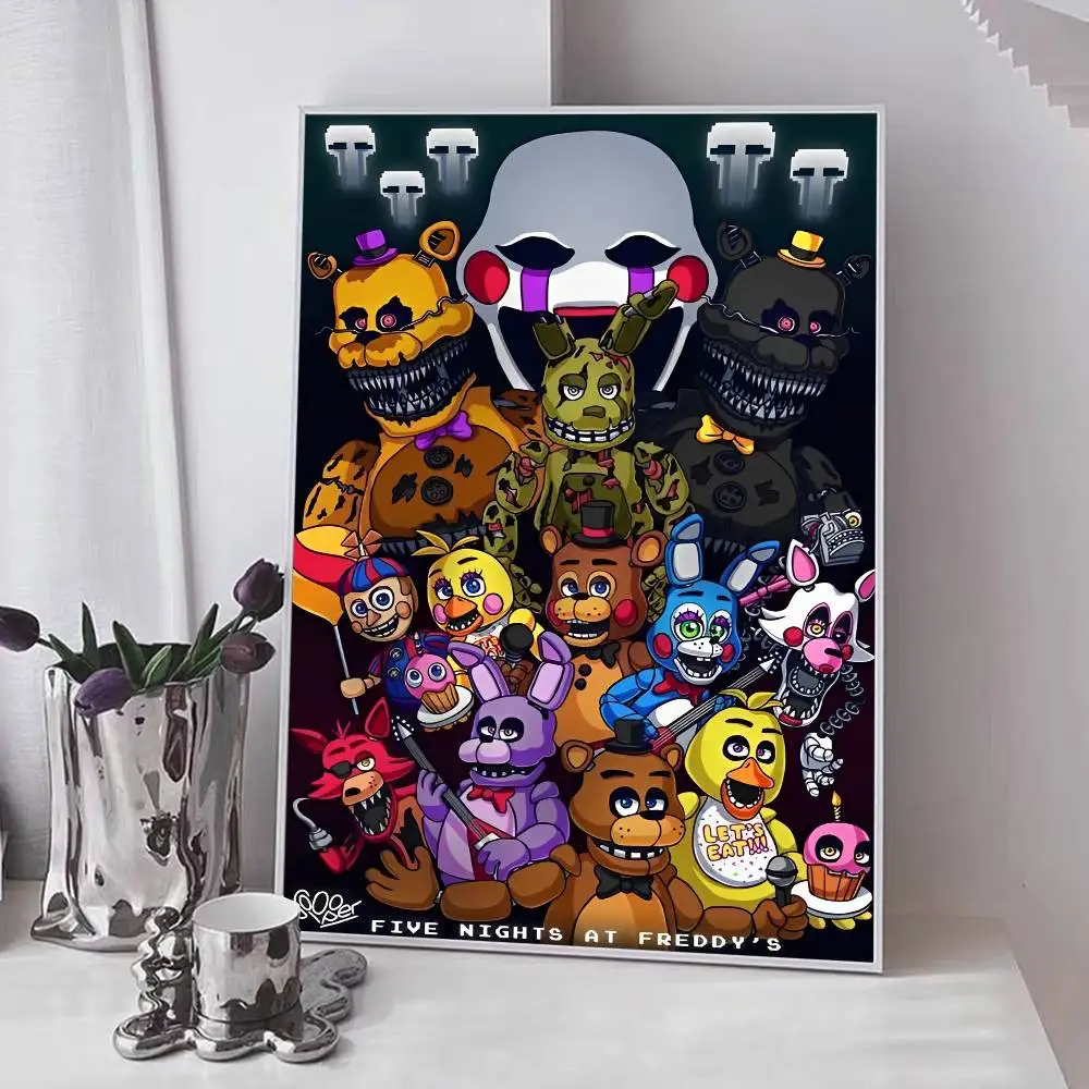 FnafFive-Nights-At-Freddy Posterkunst mit Drucken, Dekoration für Zuhause, Schlafzimmer, Wohnzimmer, Geschenk – Detail 28