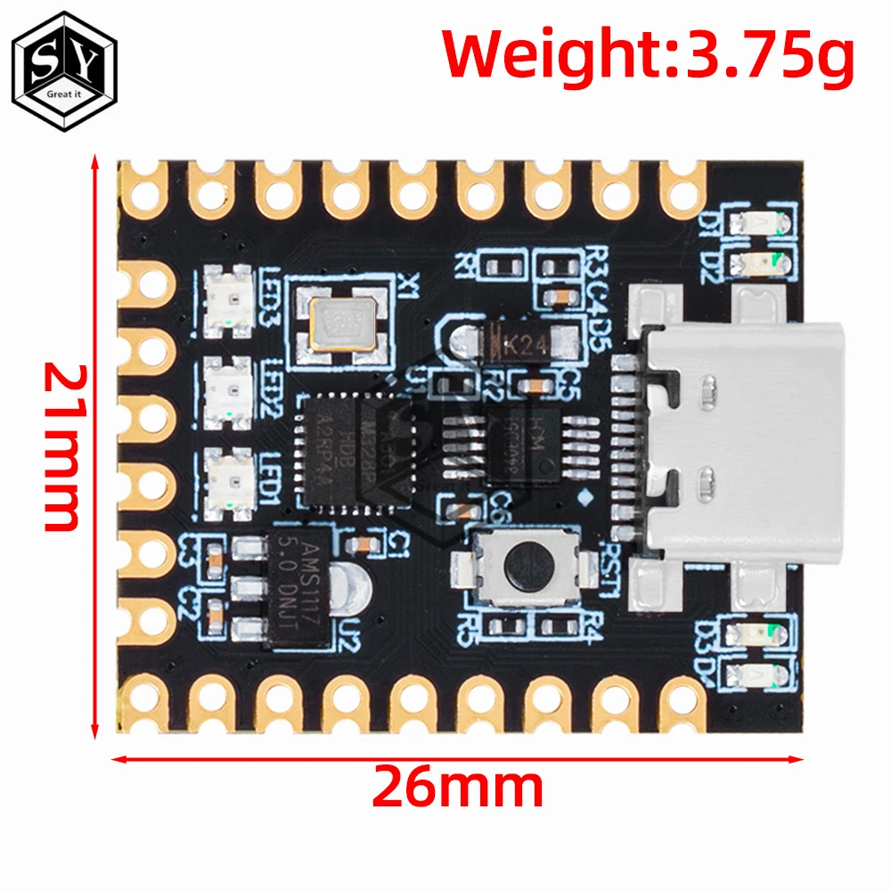 For arduino nano mini ultra small typec development board atmega328p chip ch340 serial port