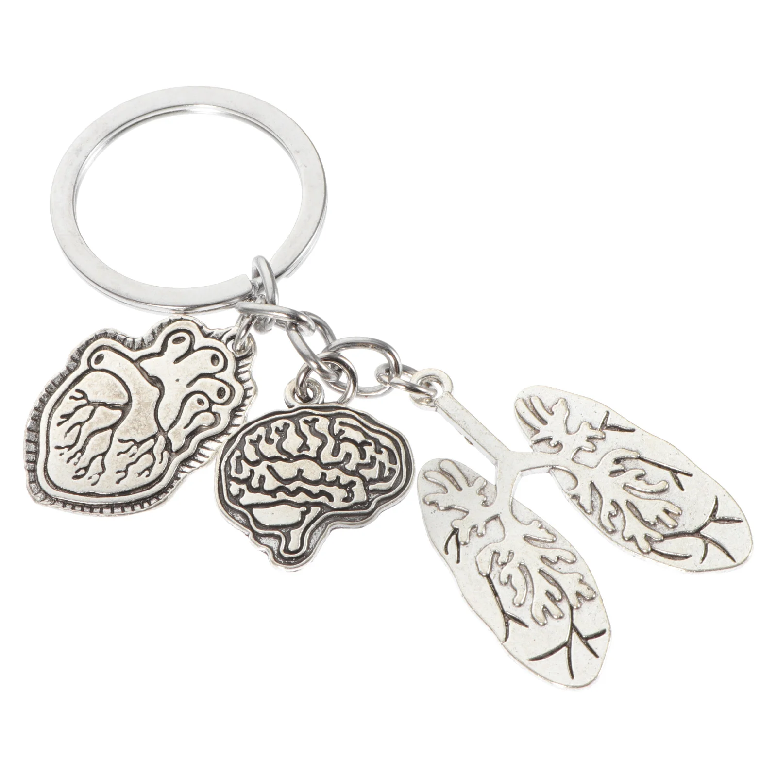 

Lung Keychain Bag Hanging Decor Backpack Pendant The Gift Alternative Delicate Metal Decoration Nurse