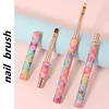 Rainbow Gradient Nail Art Brush Gradient Nail Brush Line Painting Brushes Nails Crystal Acrylic Liner Drawing 5