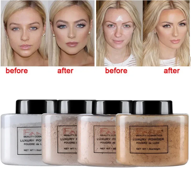Banana Luxury Powder for Women Face Foundation Banana Powder Bottles Loose Oil-Control Waterproof Beauty Makeup Cosmetics