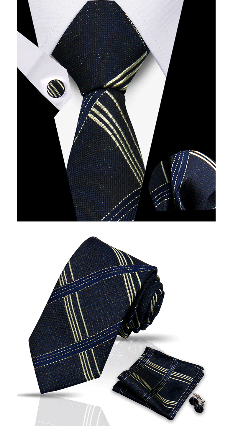 Krawatte für Männer, klassisch, kariert, Taschentücher, rote Krawatte, Manschettenknöpfe für Männer, Bluse, Business, Hochzeit, Accessoires, Damen, Kragen, Mann, Geschenk – Detail 33