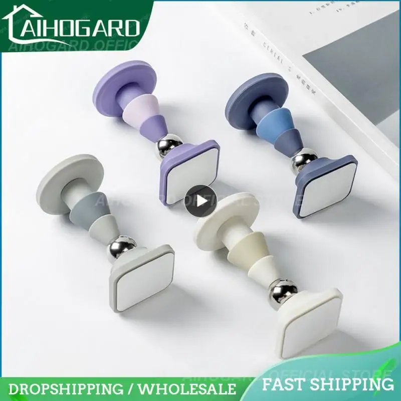 Door Suction Free Punch Door Stopper Anti-collision Silicone Bathroom Door Fixed Household Strong Magnetic Magnetic Door Stopper