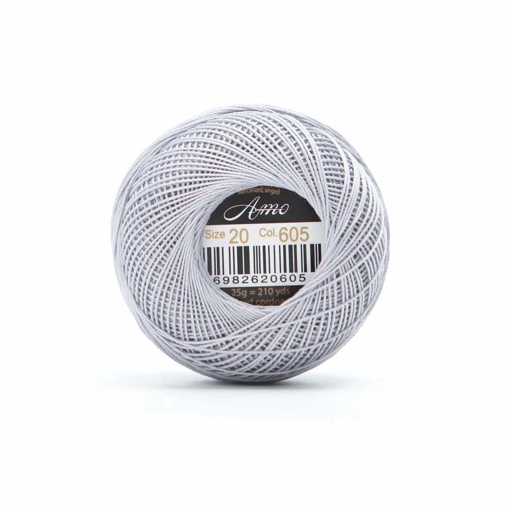 Amohilos Größe 20 Doppel Mercerisierter Ägyptischer Baumwolle Häkeln Faden Perfekte Occhi Nadel Projekte 25 Gramm 210 Yards Ball – Detail 15