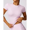 HGC Women's Sports T Shirt Summer Short Sleeve Running  Round Neck Breathable Stretchy GYM Yoga Slim Fitness Active Top Tee 4