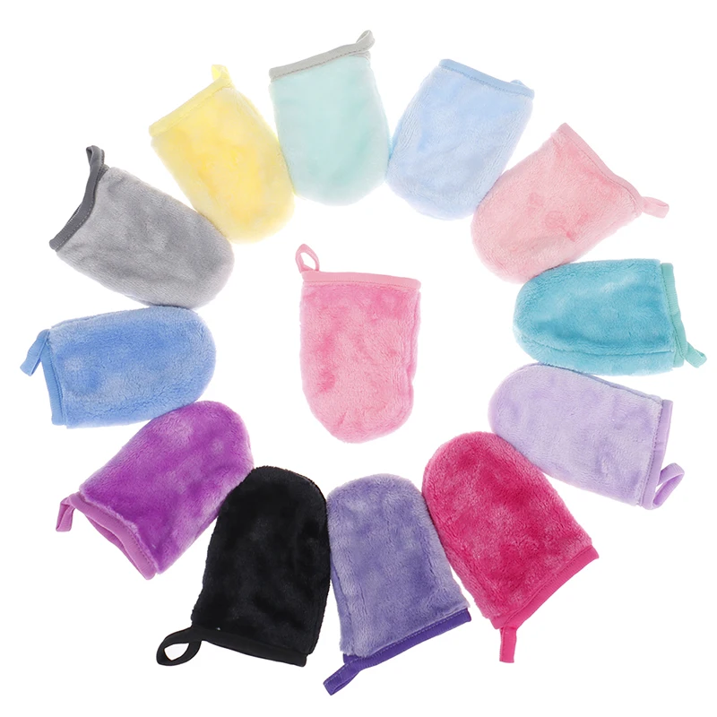 

Reusable Makeup Remover Glove Soft Microfiber Face Deep Cleaning Pads