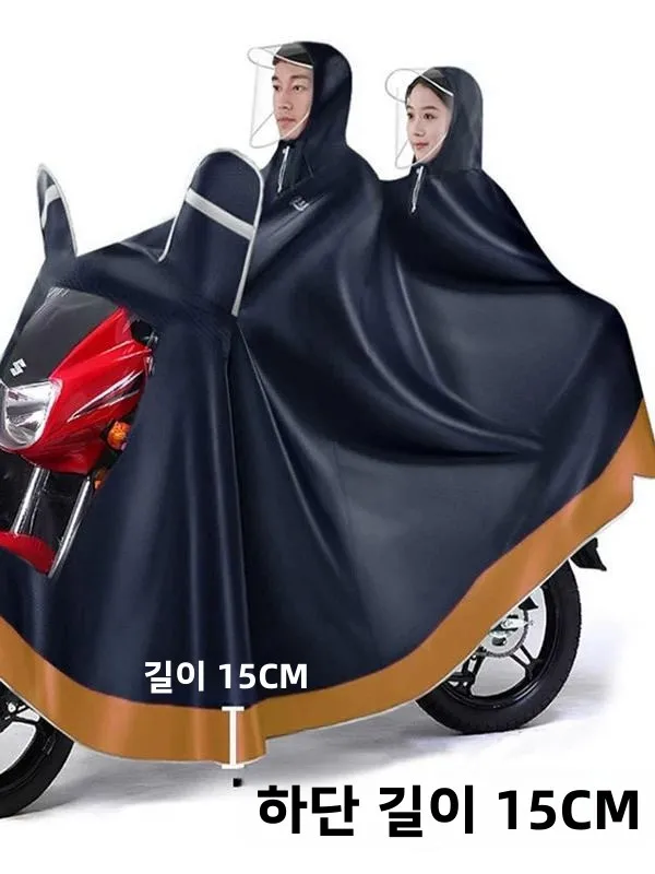 남성용 오토바이 레인코트 전신 방수 롱 사이즈 더블 라이더 특수 신모델 크로스 라이드 자전거 장비 액세서리