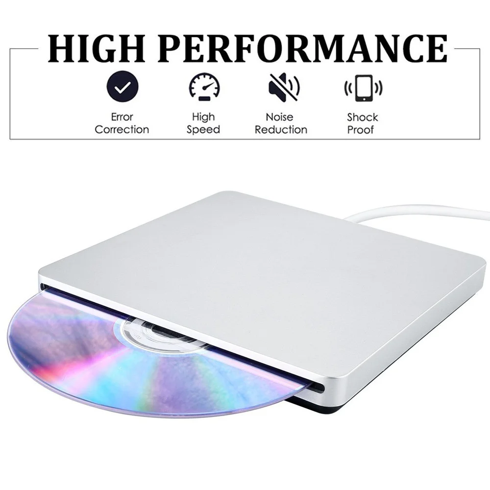 DVD Drives USB Optical External DVD RW Burner Writer Recorder Slot Load CD ROM Player For Apple Macbook Pro Laptop PC cd dvd drive