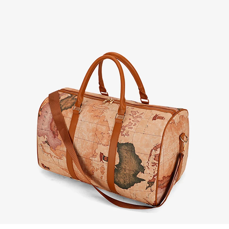 Trend PU Leather Gym Bag Women Travel Tote Duffle Sports Fitness Business Casual Luggage Handbag Shoulder Fashion Bag for Man 6