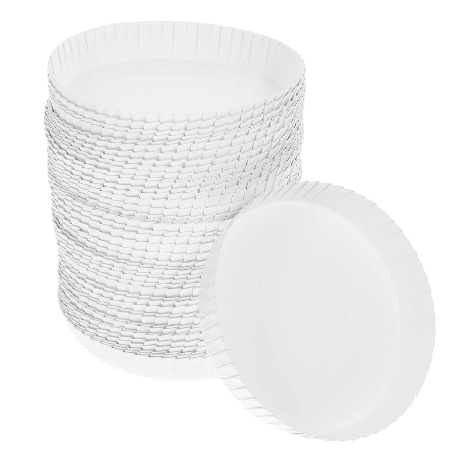 100pcs Disposable Cup Cover Paper Cup Lid Hot Lid Cap Drinking Coffee Made Cover Hotel Room Office Home KTV Bar Supply
