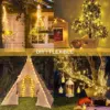 1/2/4 Pack 100LED Solar String Lights Outdoor 8 Mode Solar Fairy Light 12M Garden Yard Decorative String Lights Christmas Party 5