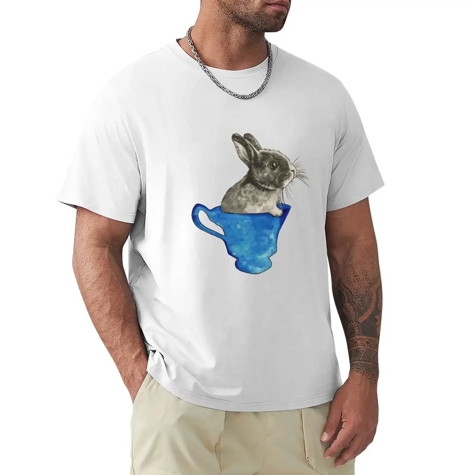 

Follow The White Rabbit T-Shirt quick-drying Blouse shirts graphic tees oversized t shirt men