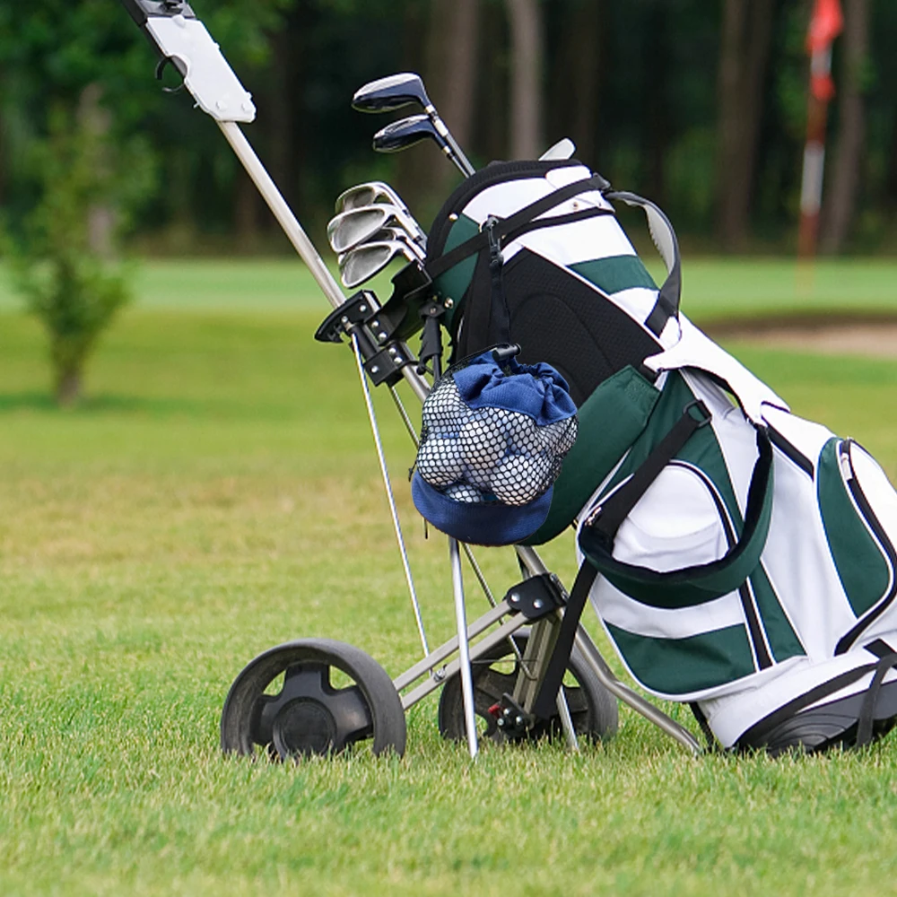 Premium Black Golf Ball Pouch with Durable Mesh Nylon and Clip
