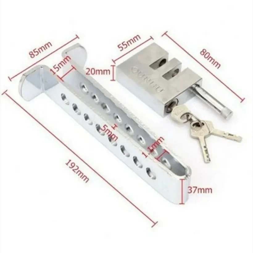 Car Brake 8 Hole Lock Stainless Steel Clutch Anti-Theft Security Device Chrome auto parts 1SET