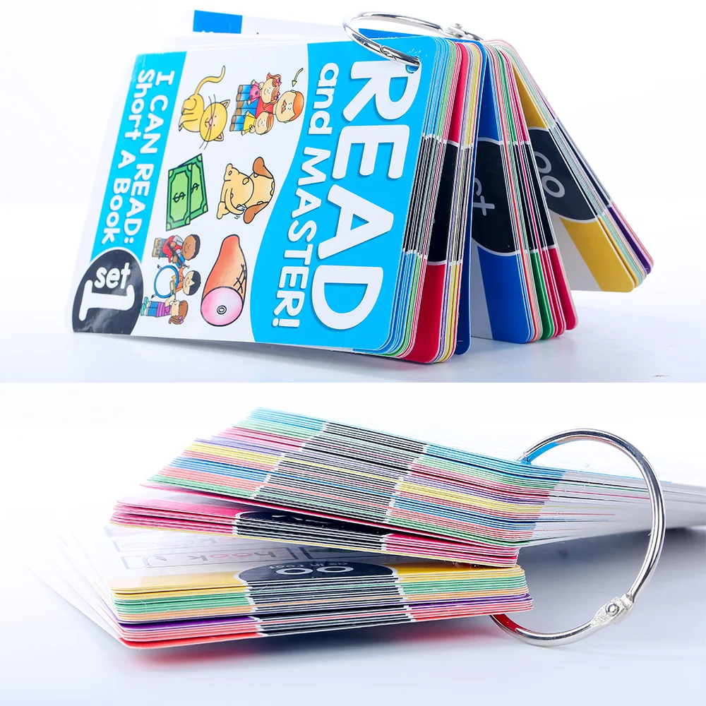 Learn English Phonics Flash Cards Baby Toddler Learning and Educational Toys Children Teaching Aids Kids English Word Learning 6