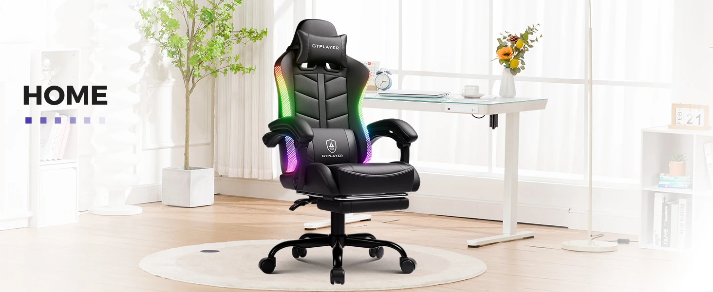 Gaming Chair with Footrest