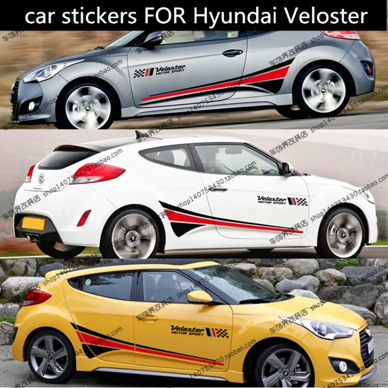 

New car stickers FOR Hyundai Veloster modified fashion sports racing car decals foil accessories