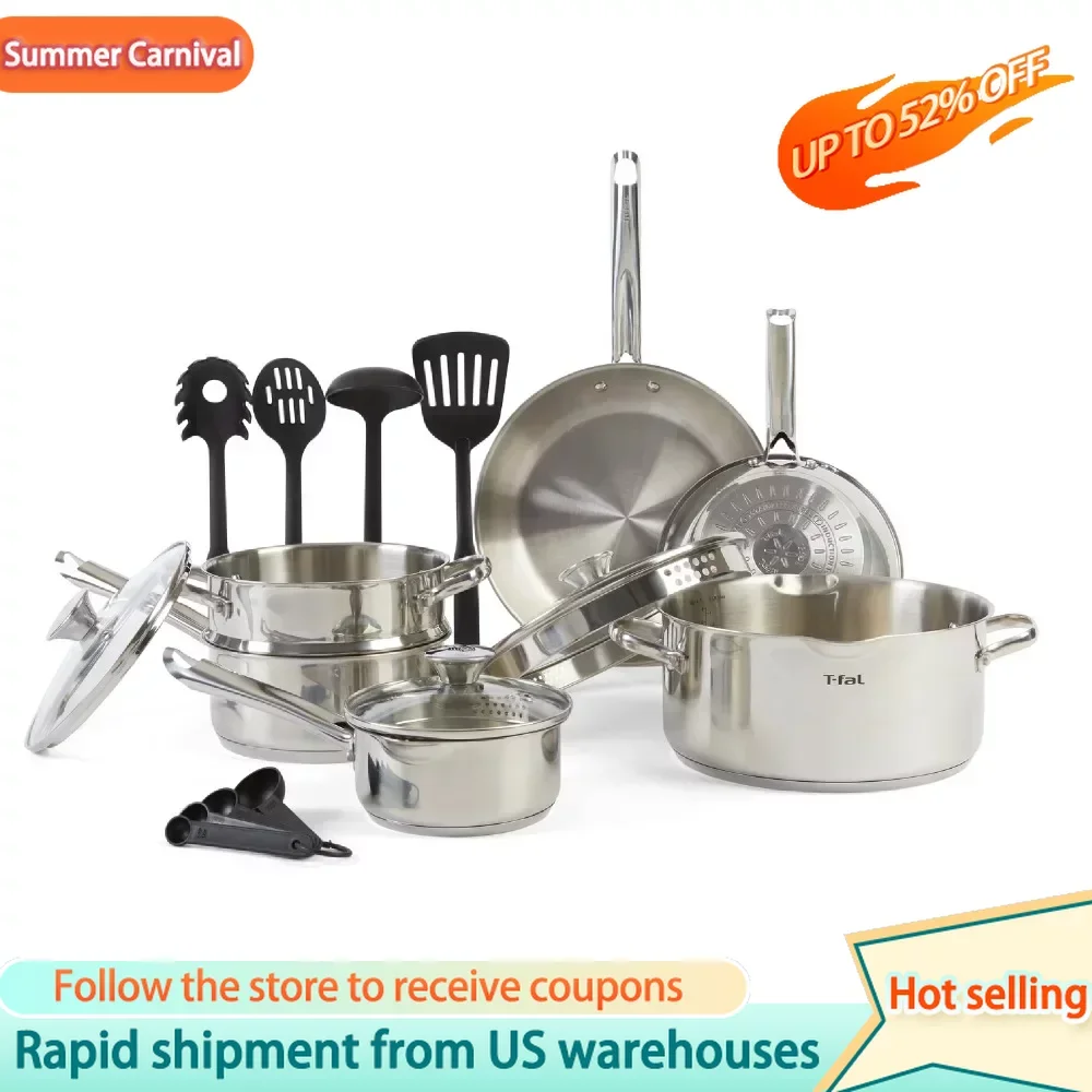 

14 Piece Set Pots for Kitchen Pan Set Dishwasher Safe Cooking Pot Cookware Kits Free Shipping Sets Accessories Pans Kit Dining