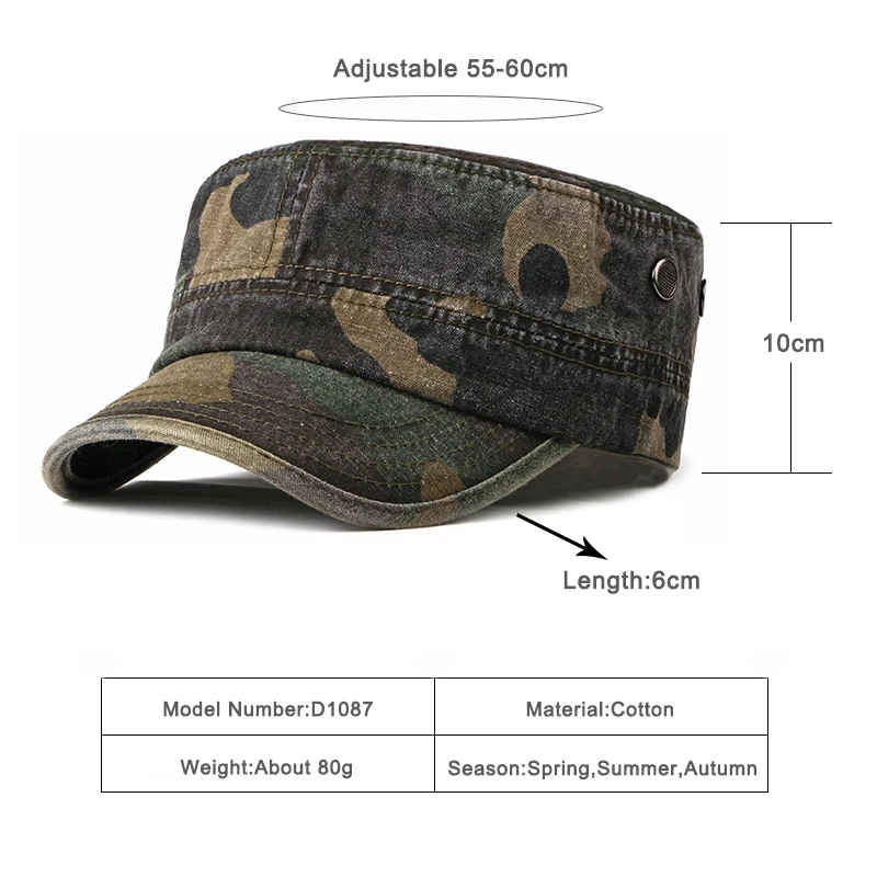 Vintage Camouflage Hats for Men Women Spring Summer Flat Top Baseball Caps Outdoor Camo Cadet Combat Fishing Cap Sunscreen Cap baseball cap camouflage hat flat cap fishing hat camouflage baseball cap cap hat flat vintage cap costume hat
