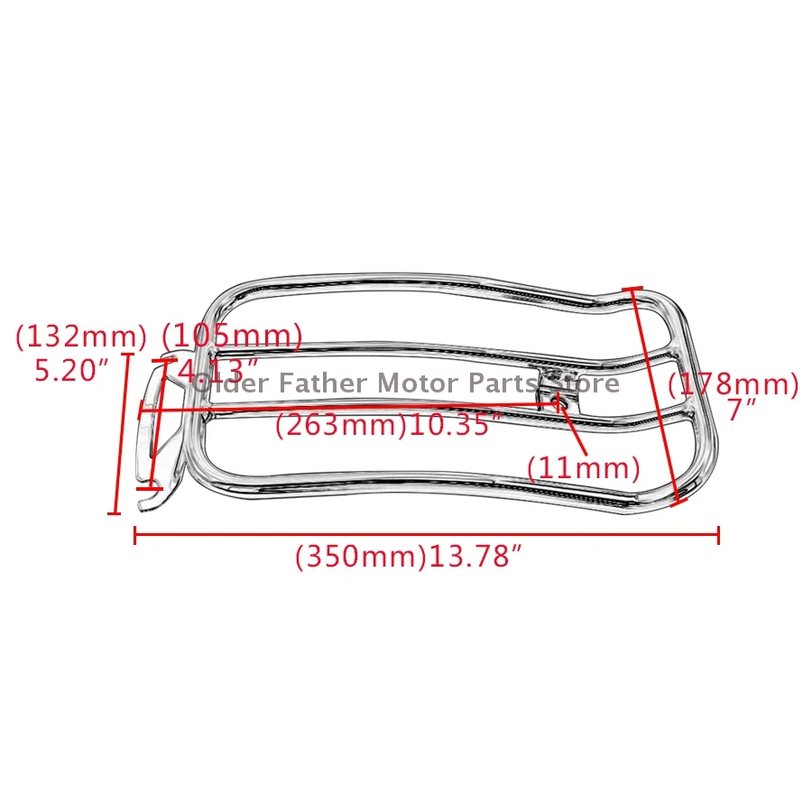 Moto Accessory Solo Seat Rear Fender Luggage Rack For Harley Electra Road Street Glide Road King FLHT FLHR FLHX FLT 1997-2020